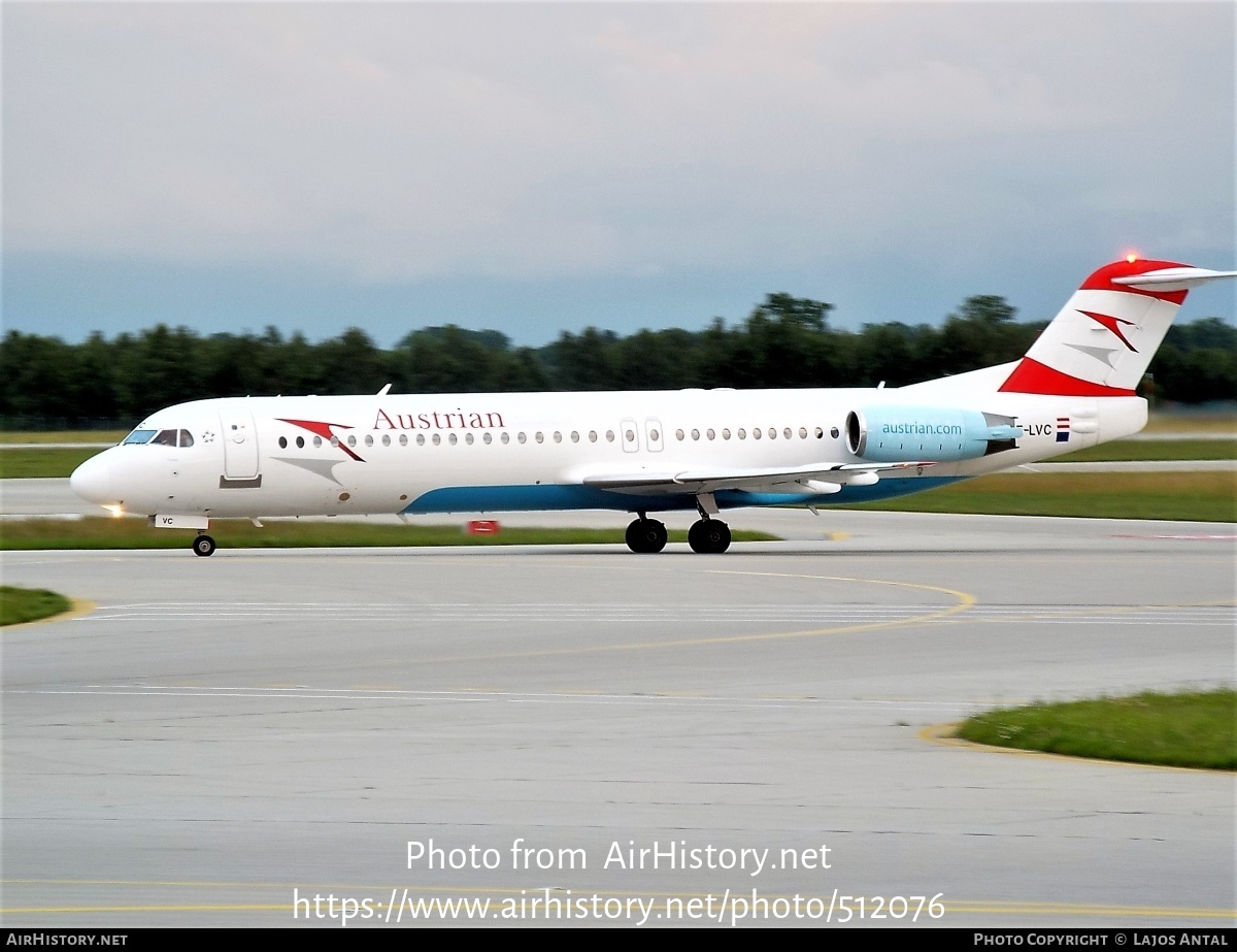 Aircraft Photo of OE-LVC | Fokker 100 (F28-0100) | Austrian Airlines | AirHistory.net #512076