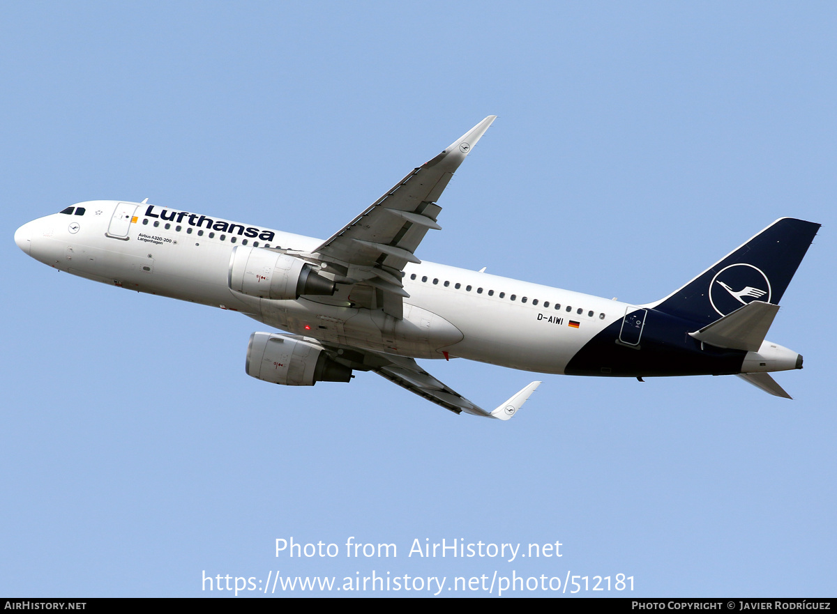 Aircraft Photo of D-AIWI | Airbus A320-214 | Lufthansa | AirHistory.net #512181