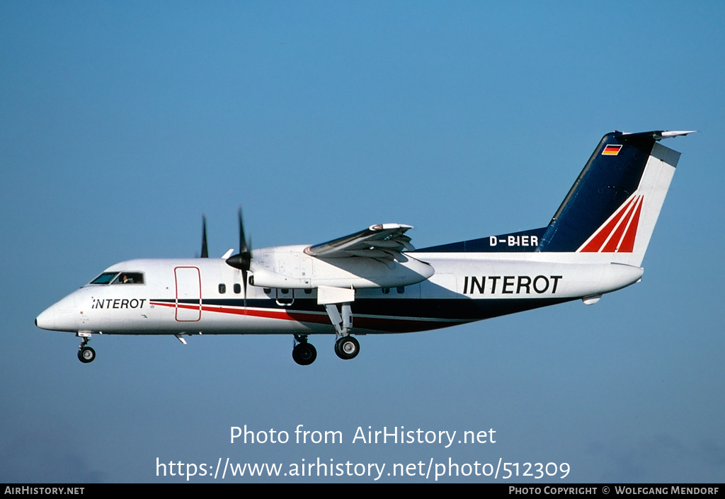Aircraft Photo of D-BIER | De Havilland Canada DHC-8-103 Dash 8 | Interot Airways | AirHistory.net #512309