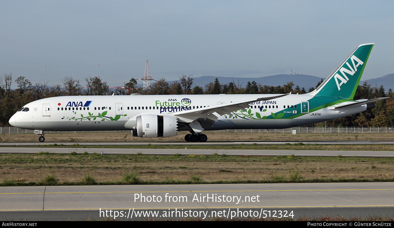 Aircraft Photo of JA871A | Boeing 787-9 Dreamliner | All Nippon Airways - ANA | AirHistory.net #512324