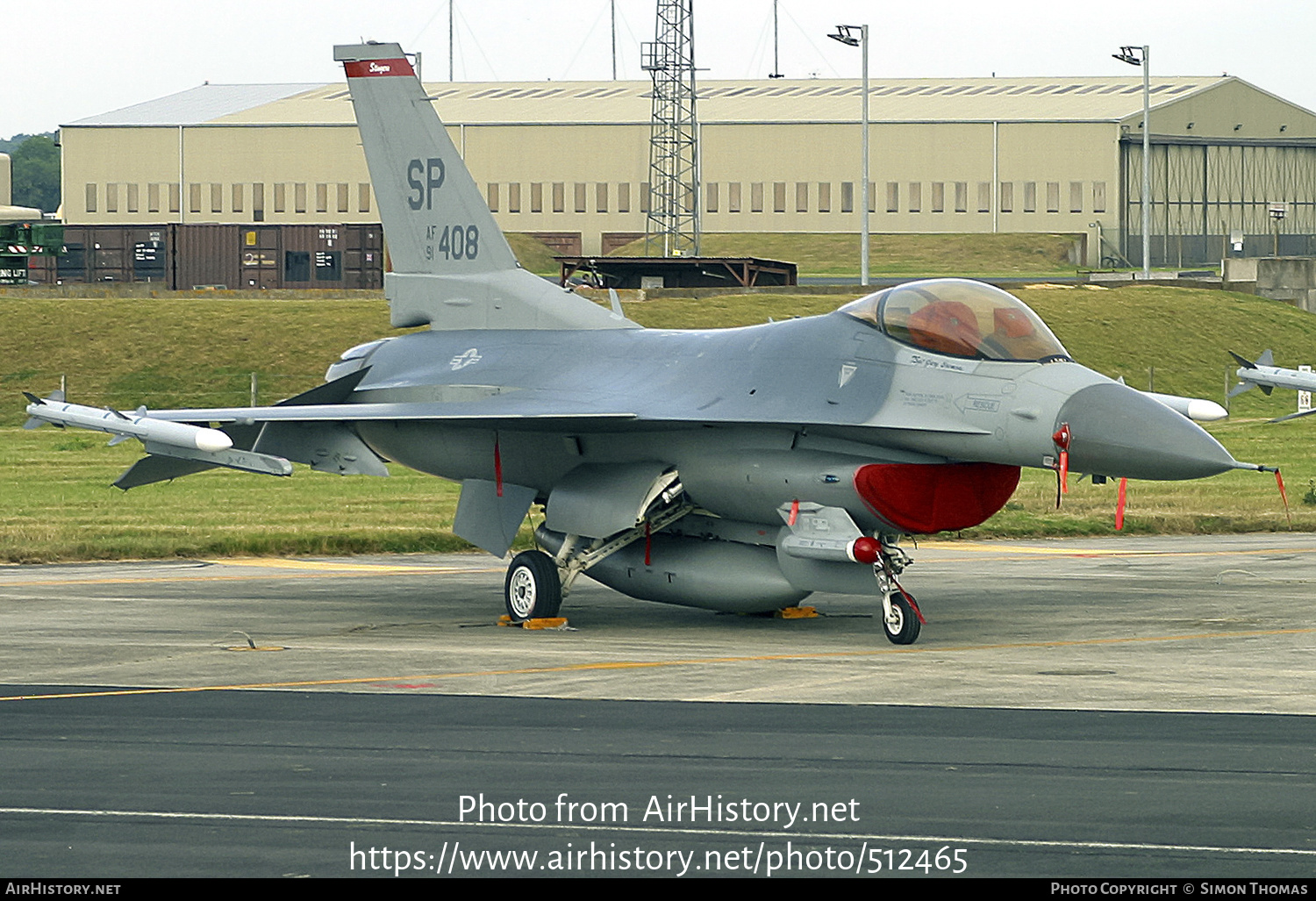 Aircraft Photo of 91-0408 / AF91-408 | General Dynamics F-16CM Fighting Falcon | USA - Air Force | AirHistory.net #512465