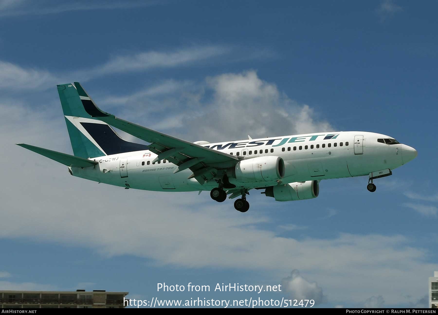 Aircraft Photo of C-GCWJ | Boeing 737-7CT | WestJet | AirHistory.net #512479