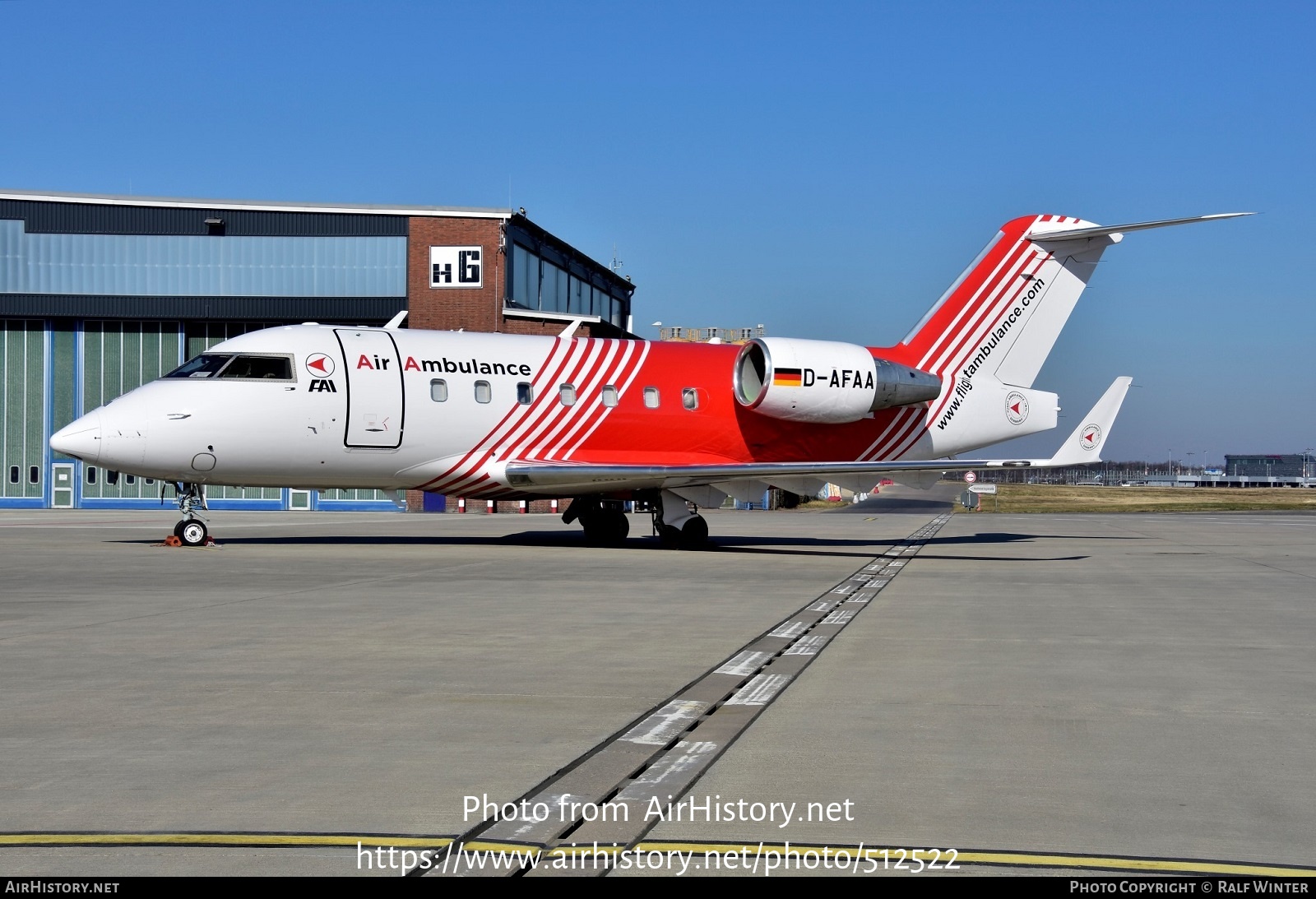 Aircraft Photo of D-AFAA | Bombardier Challenger 604 (CL-600-2B16) | FAI - Flight Ambulance International | AirHistory.net #512522