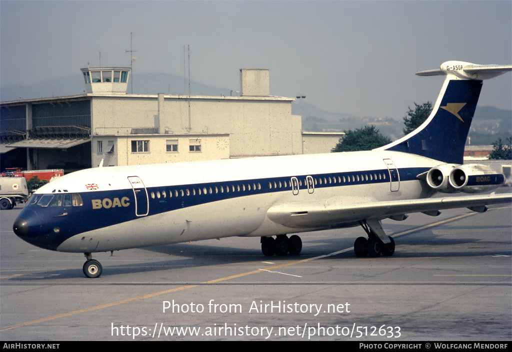 Aircraft Photo of G-ASGP | Vickers Super VC10 Srs1151 | BOAC - British Overseas Airways Corporation | AirHistory.net #512633