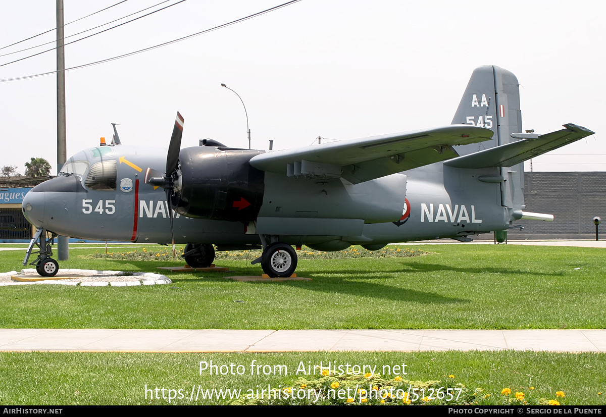 Aircraft Photo of AA-545 | Grumman S-2E Tracker | Peru - Navy | AirHistory.net #512657