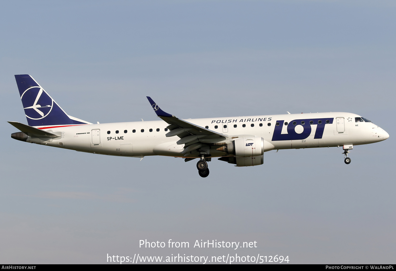 Aircraft Photo of SP-LME | Embraer 190AR (ERJ-190-100IGW) | LOT Polish Airlines - Polskie Linie Lotnicze | AirHistory.net #512694