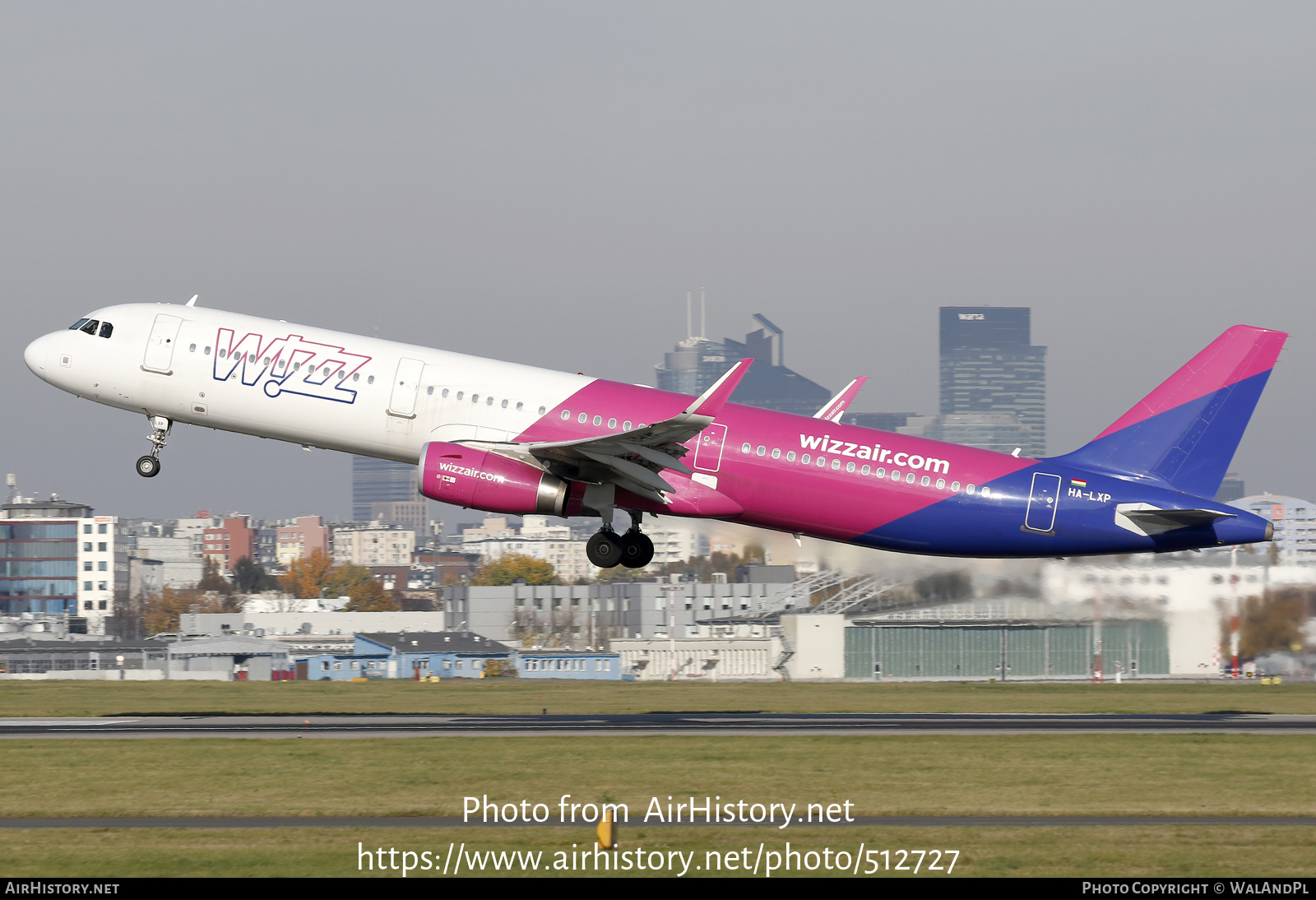 Aircraft Photo of HA-LXP | Airbus A321-231 | Wizz Air | AirHistory.net #512727