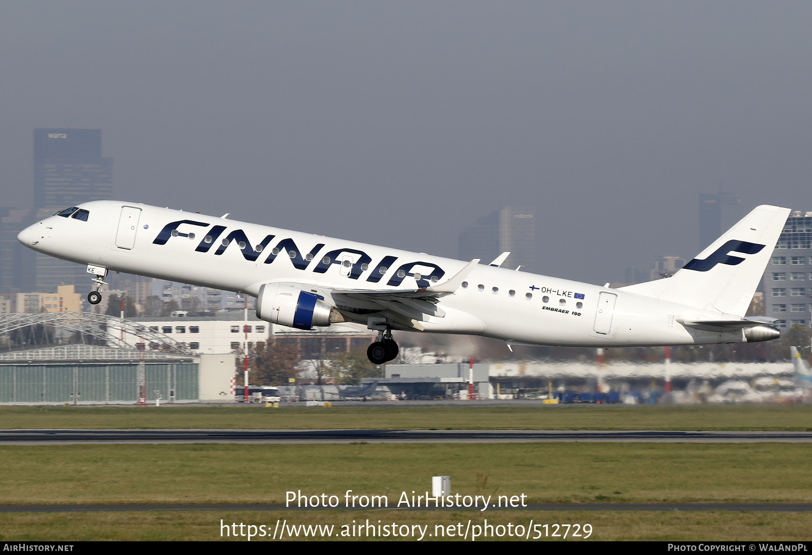 Aircraft Photo of OH-LKE | Embraer 190LR (ERJ-190-100LR) | Finnair | AirHistory.net #512729