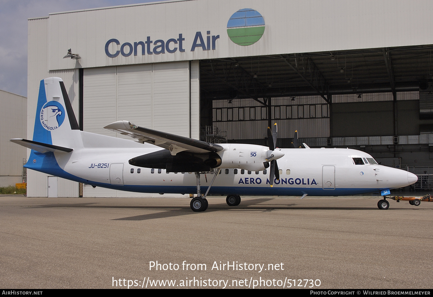 Aircraft Photo of JU-8251 | Fokker 50 | Aero Mongolia | AirHistory.net #512730