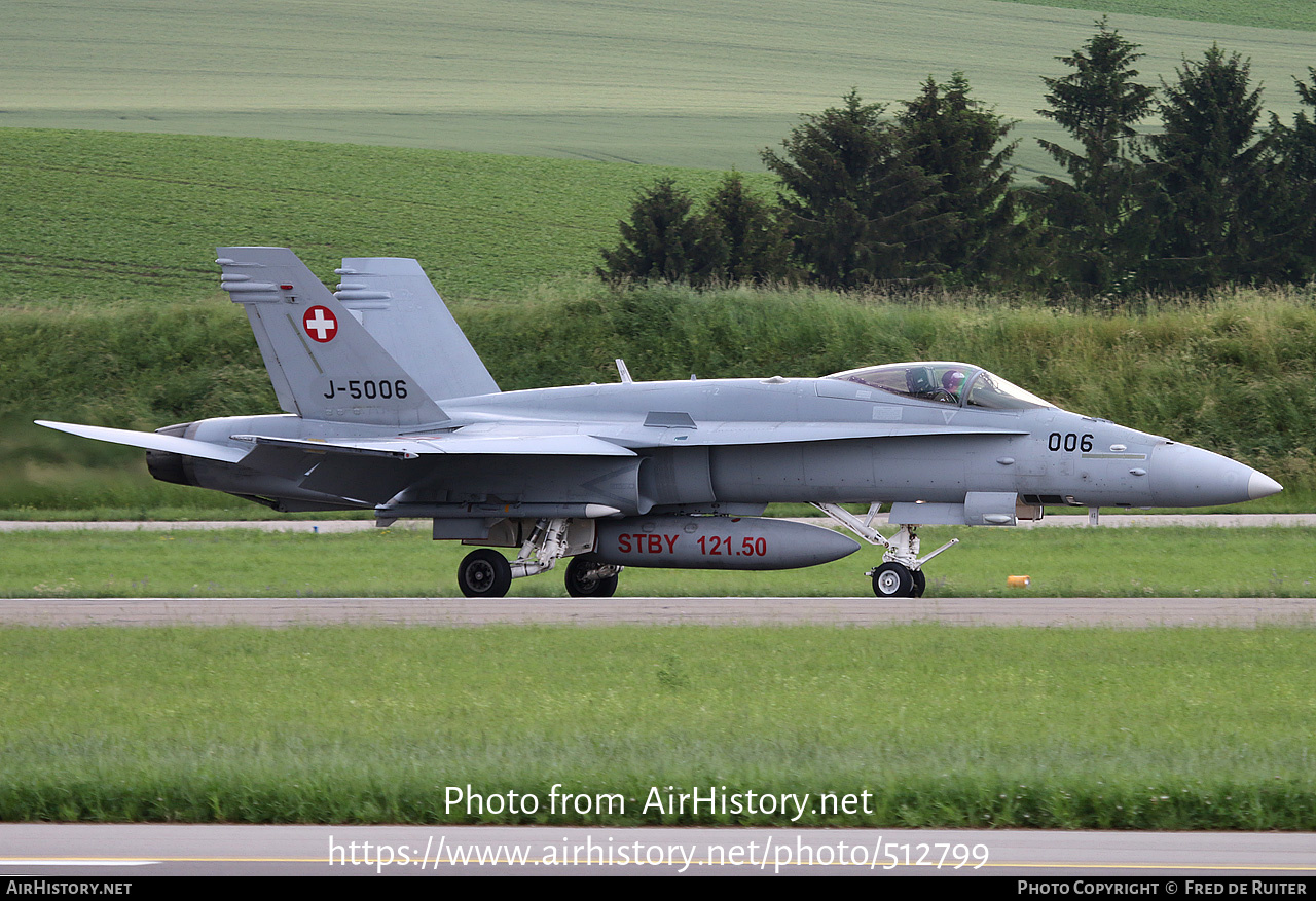 Aircraft Photo of J-5006 | McDonnell Douglas F/A-18C Hornet | Switzerland - Air Force | AirHistory.net #512799