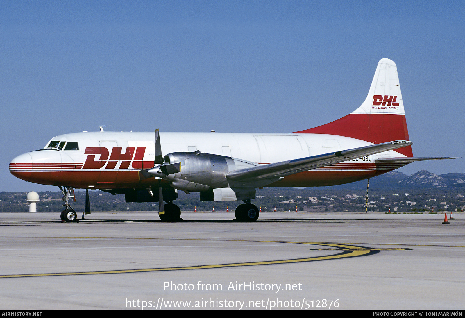 Aircraft Photo of EC-GSJ | Convair 580/F | DHL Worldwide Express | AirHistory.net #512876