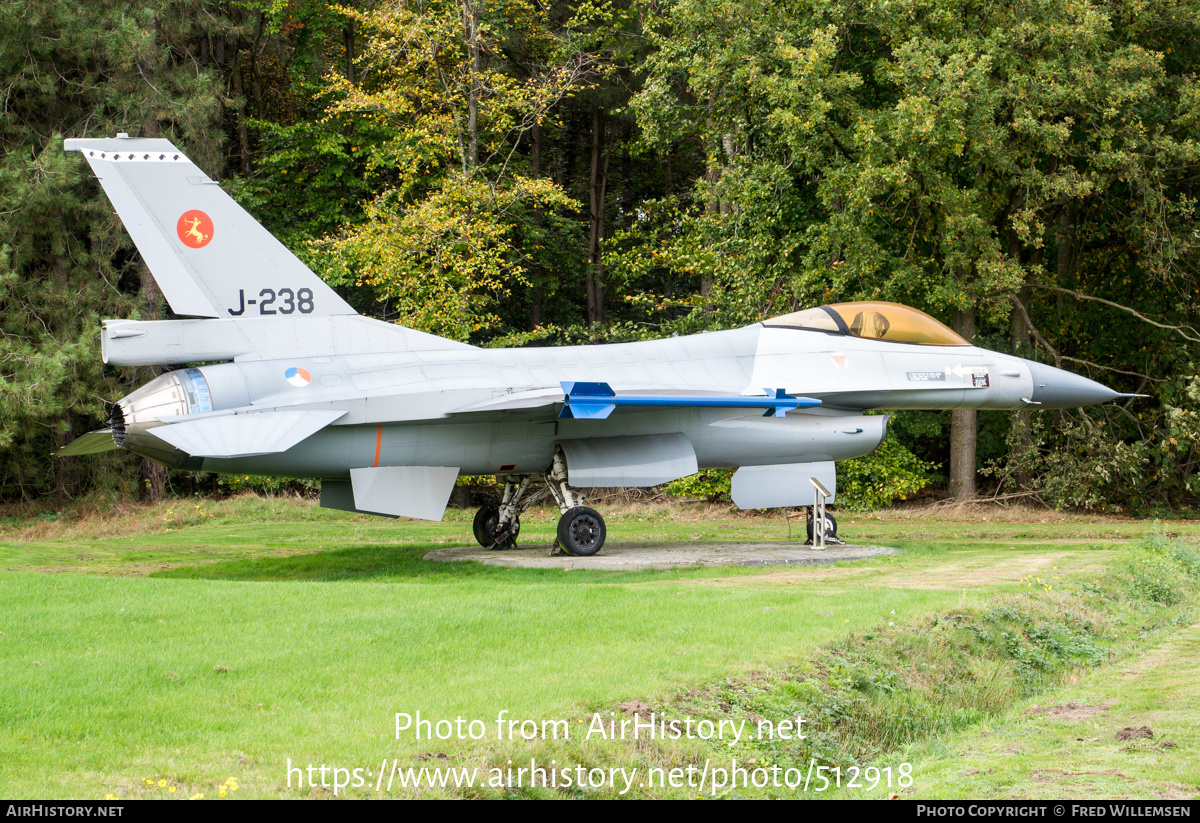 Aircraft Photo of J-238 | General Dynamics F-16A Fighting Falcon | Netherlands - Air Force | AirHistory.net #512918