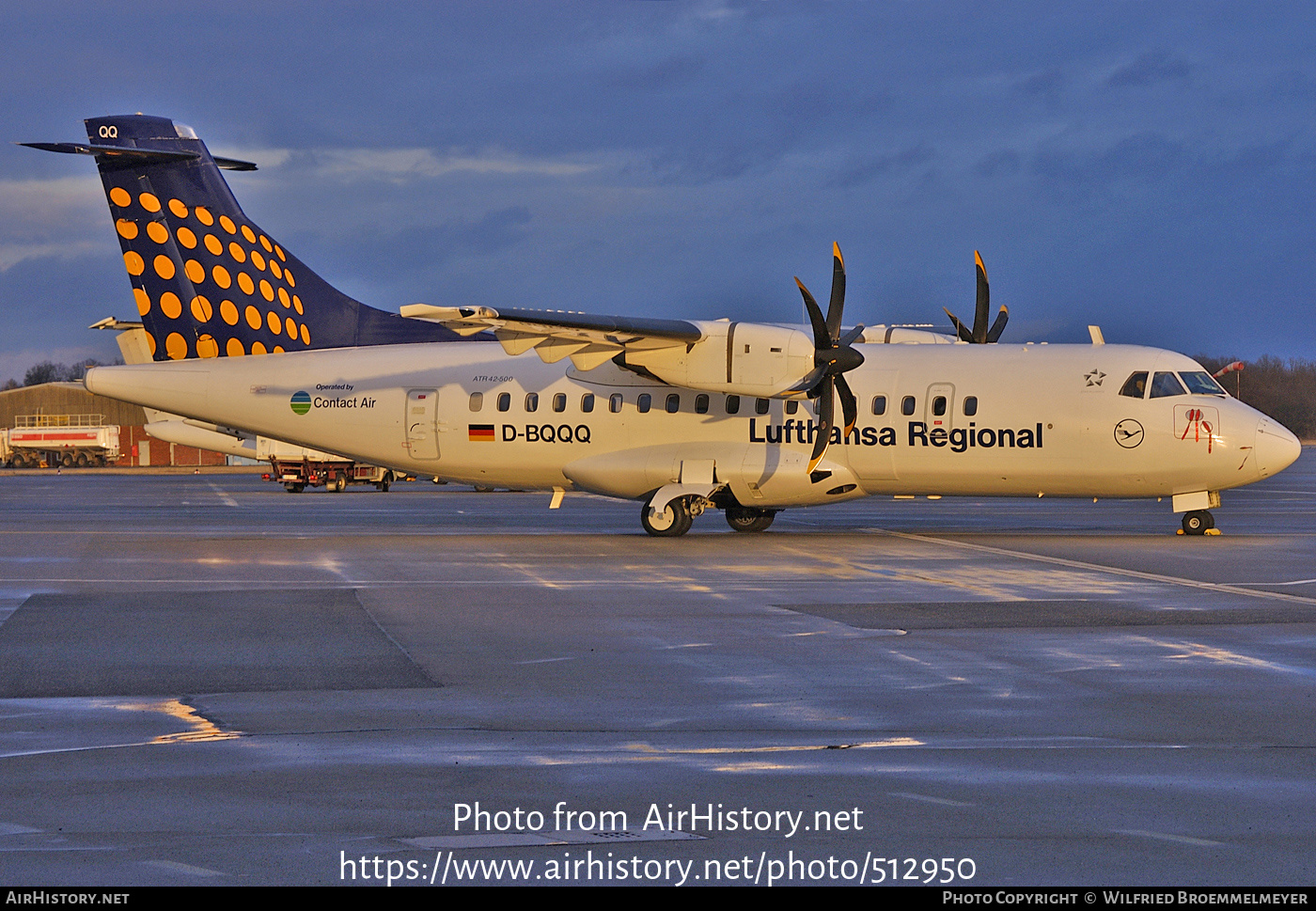 Aircraft Photo of D-BQQQ | ATR ATR-42-500 | Contact Air | Lufthansa Regional | AirHistory.net #512950