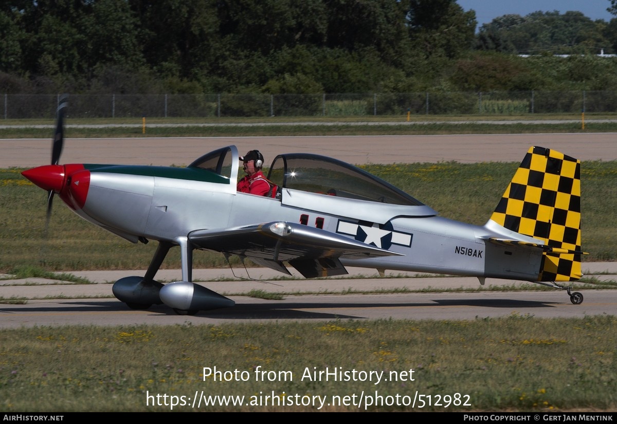 Aircraft Photo of N518AK / 11 | Van's RV-8 | USA - Air Force | AirHistory.net #512982