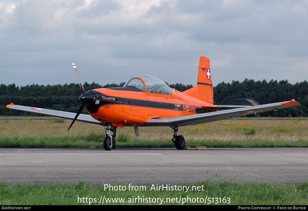 Aircraft Photo of A-909 | Pilatus PC-7 | Switzerland - Air Force | AirHistory.net #513163