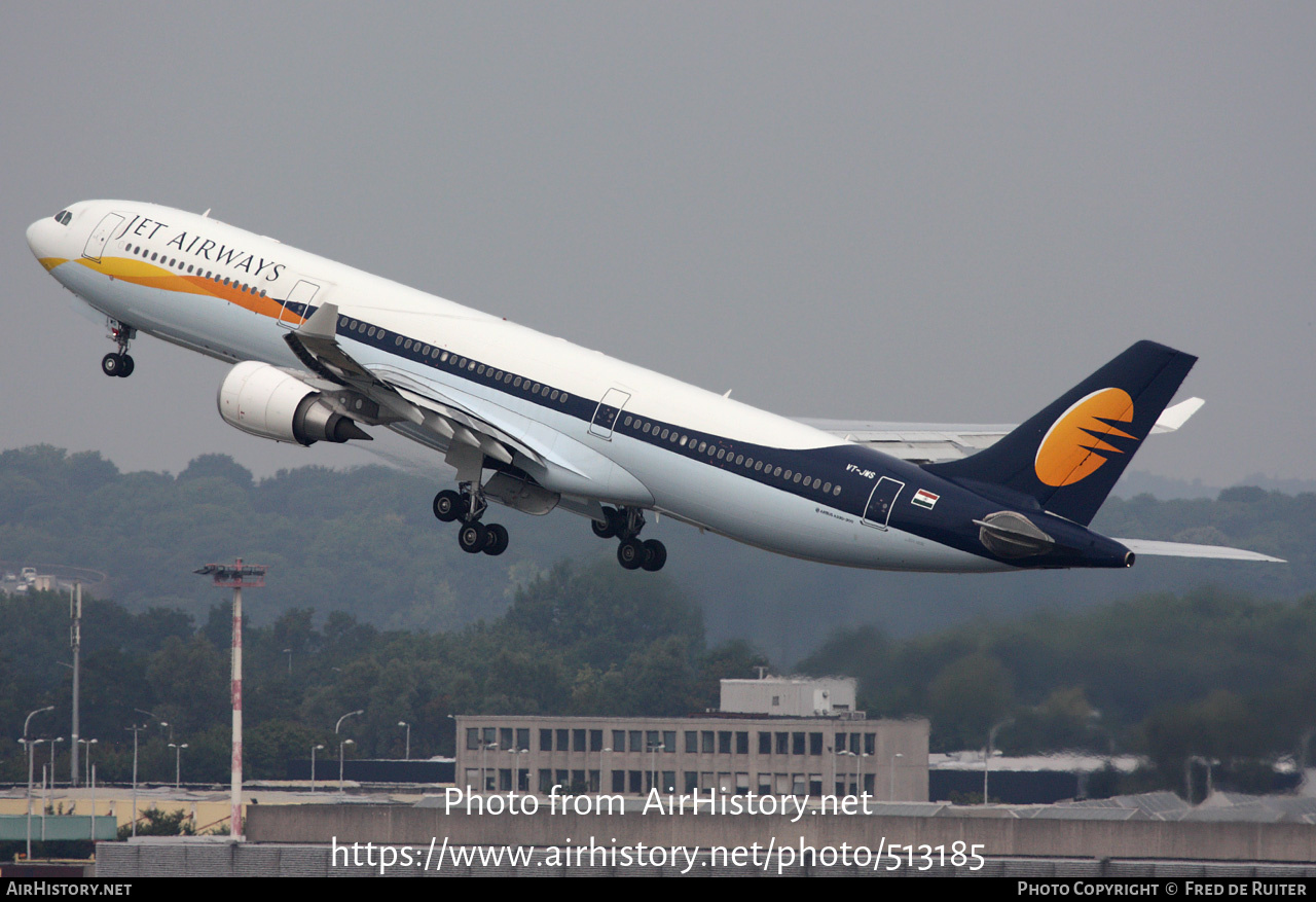 Aircraft Photo of VT-JWS | Airbus A330-302 | Jet Airways | AirHistory.net #513185