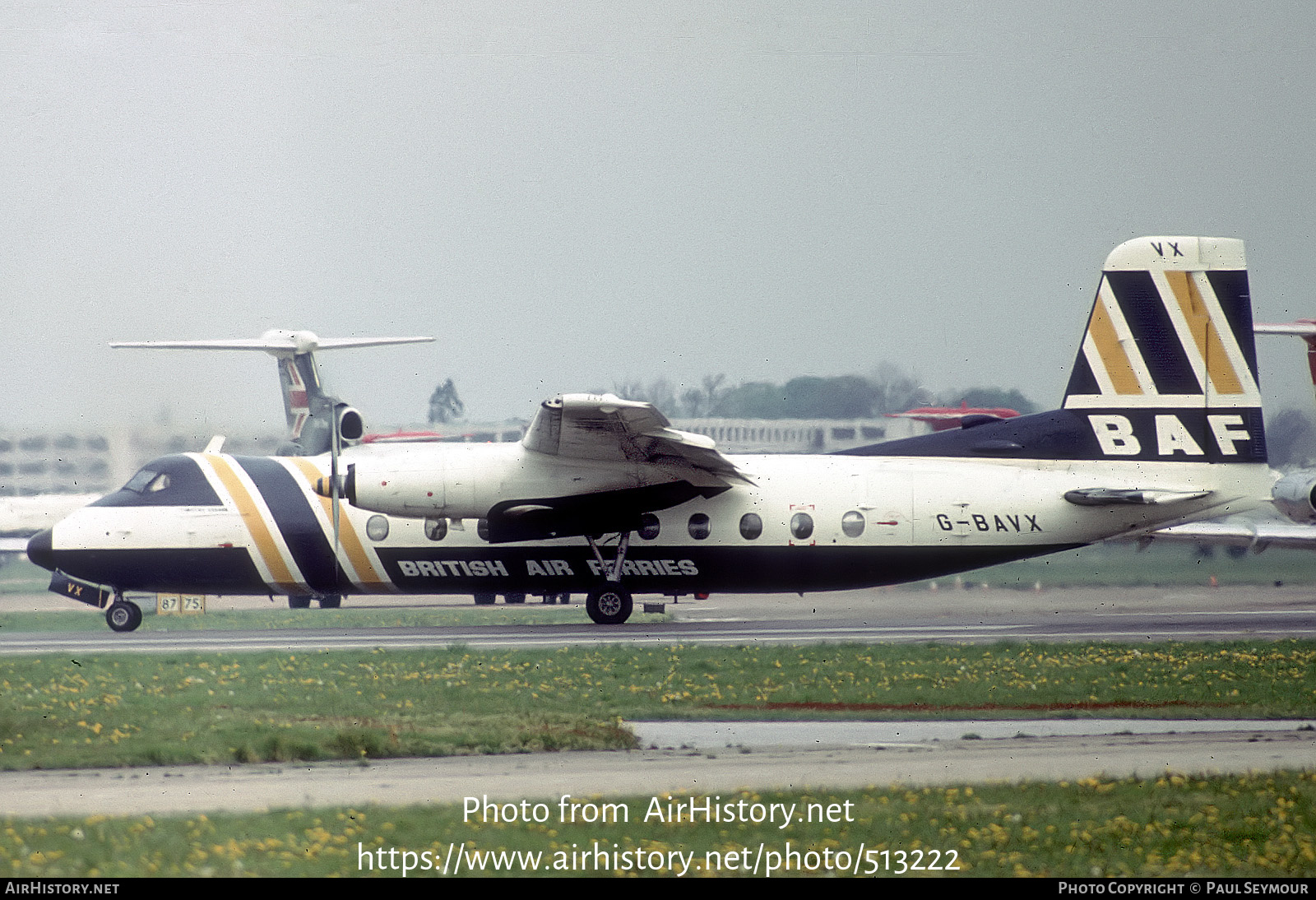 Aircraft Photo of G-BAVX | Handley Page HPR-7 Herald 214 | British Air Ferries - BAF | AirHistory.net #513222