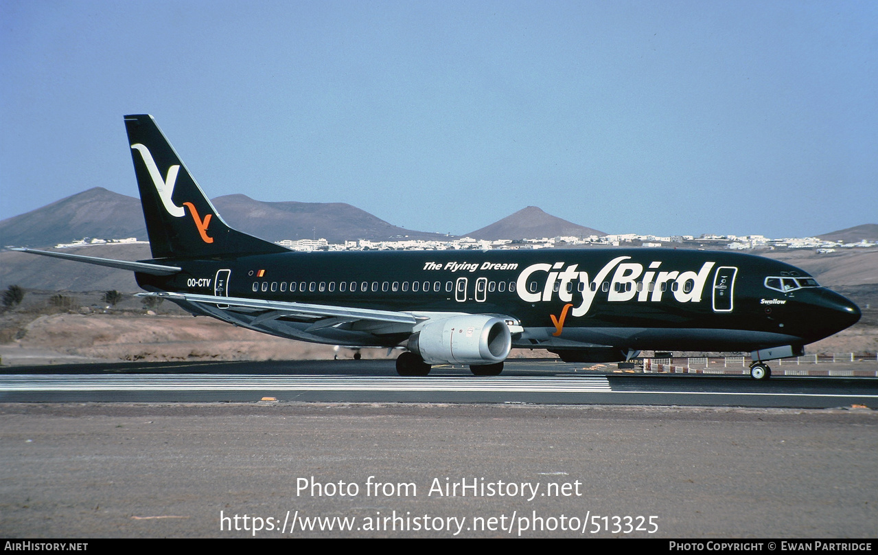 Aircraft Photo of OO-CTV | Boeing 737-46Q | CityBird | AirHistory.net #513325