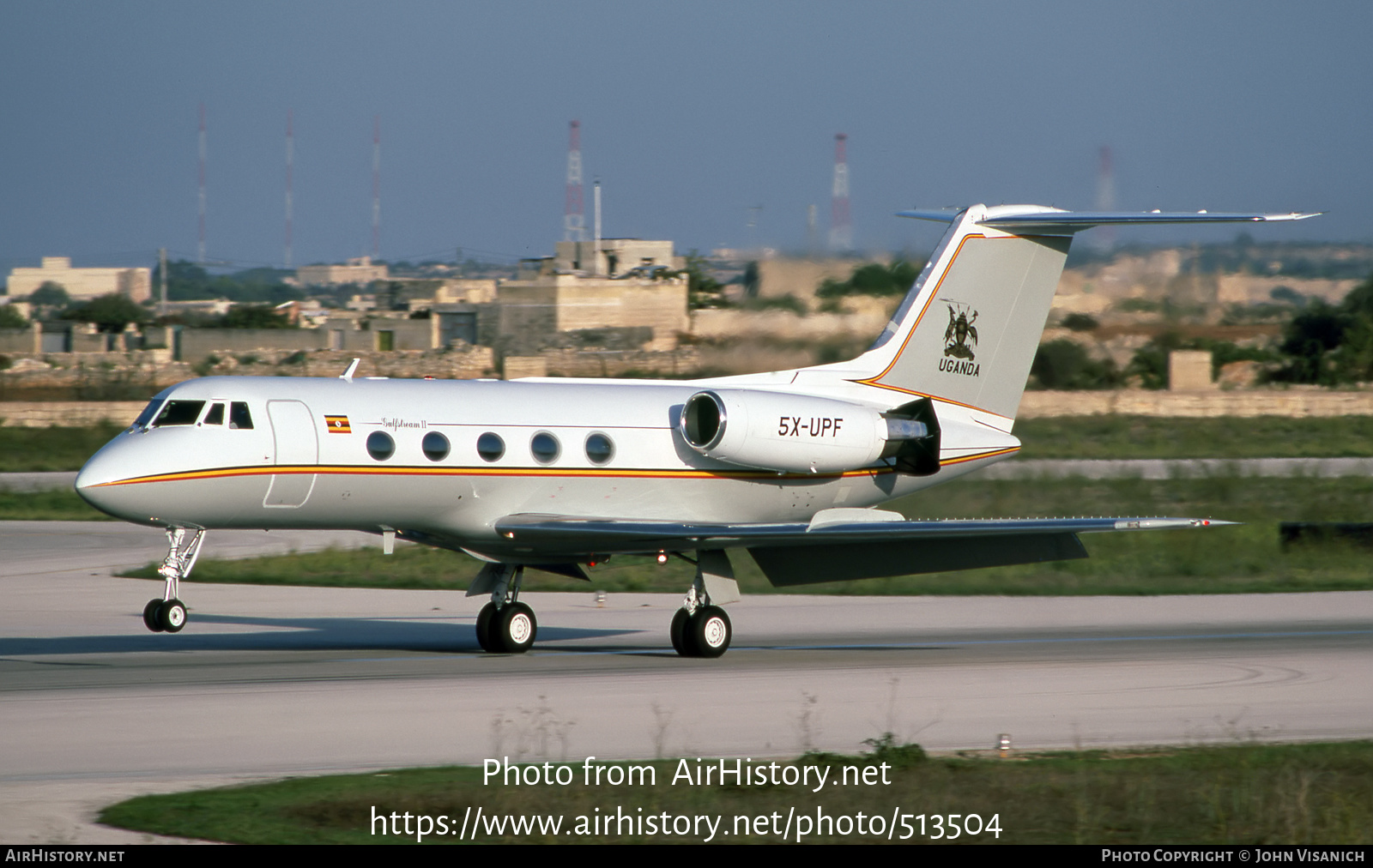 Aircraft Photo of 5X-UPF | Grumman American G-1159 Gulfstream II | Uganda Government | AirHistory.net #513504