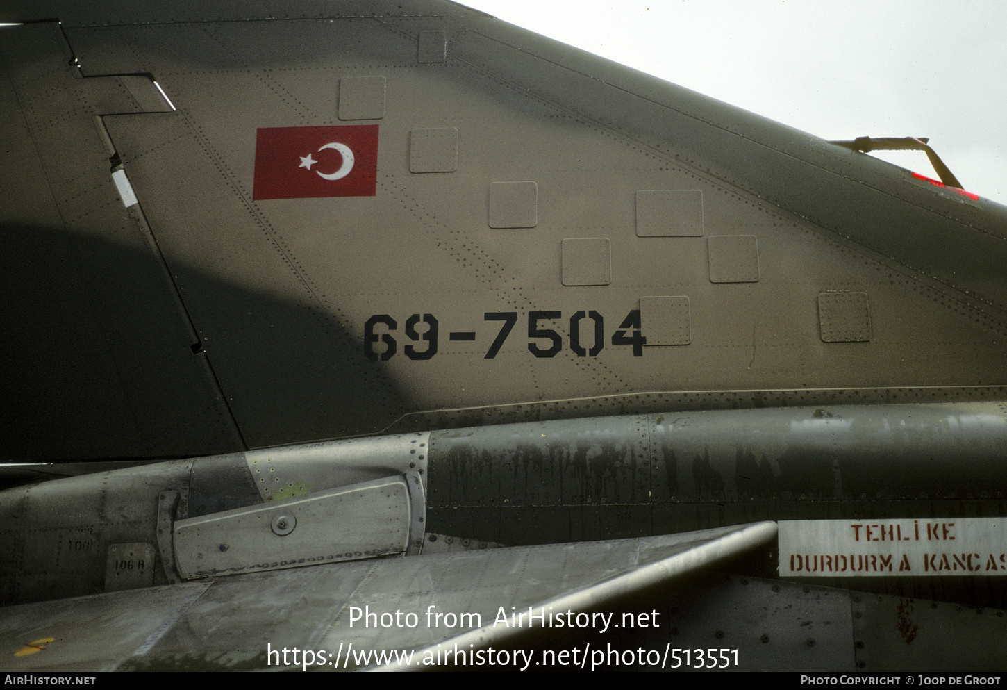 Aircraft Photo of 69-7504 | McDonnell Douglas RF-4E Phantom II | Turkey - Air Force | AirHistory.net #513551