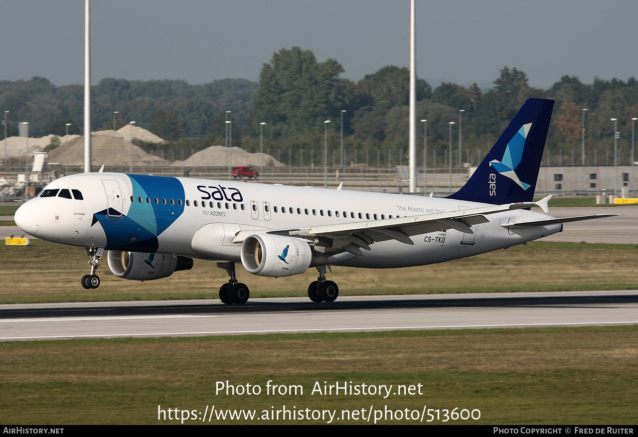 Aircraft Photo of CS-TKO | Airbus A320-214 | SATA Internacional | AirHistory.net #513600