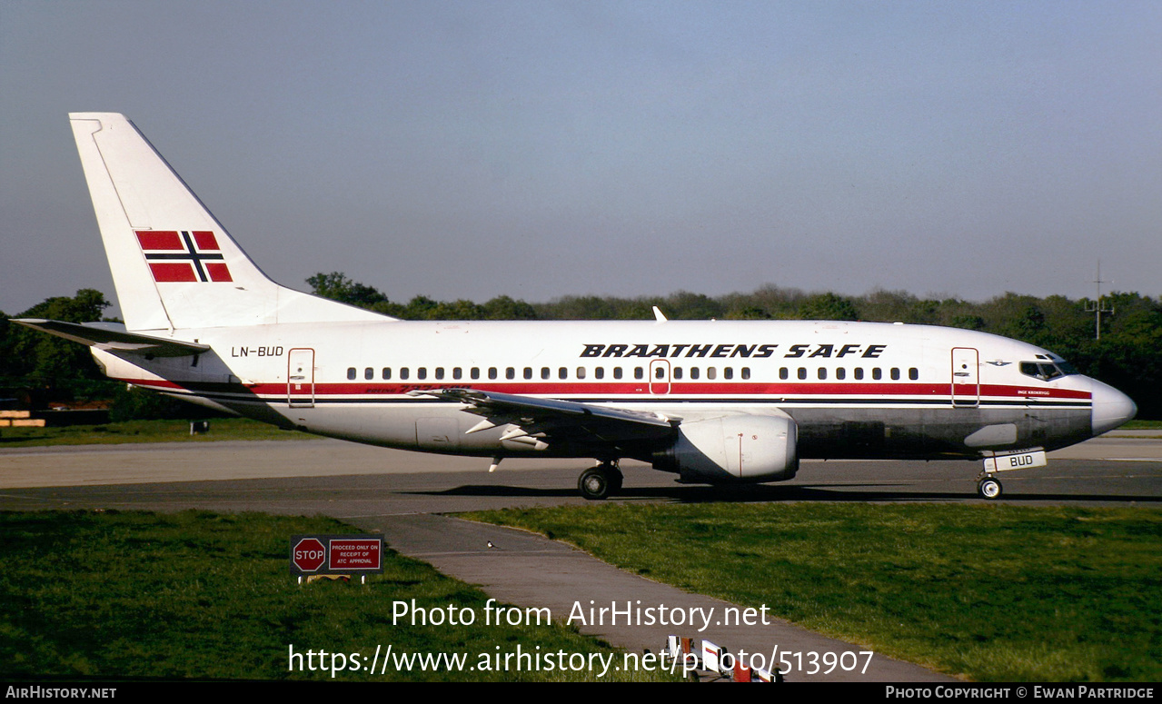 Aircraft Photo of LN-BUD | Boeing 737-505 | Braathens SAFE | AirHistory.net #513907