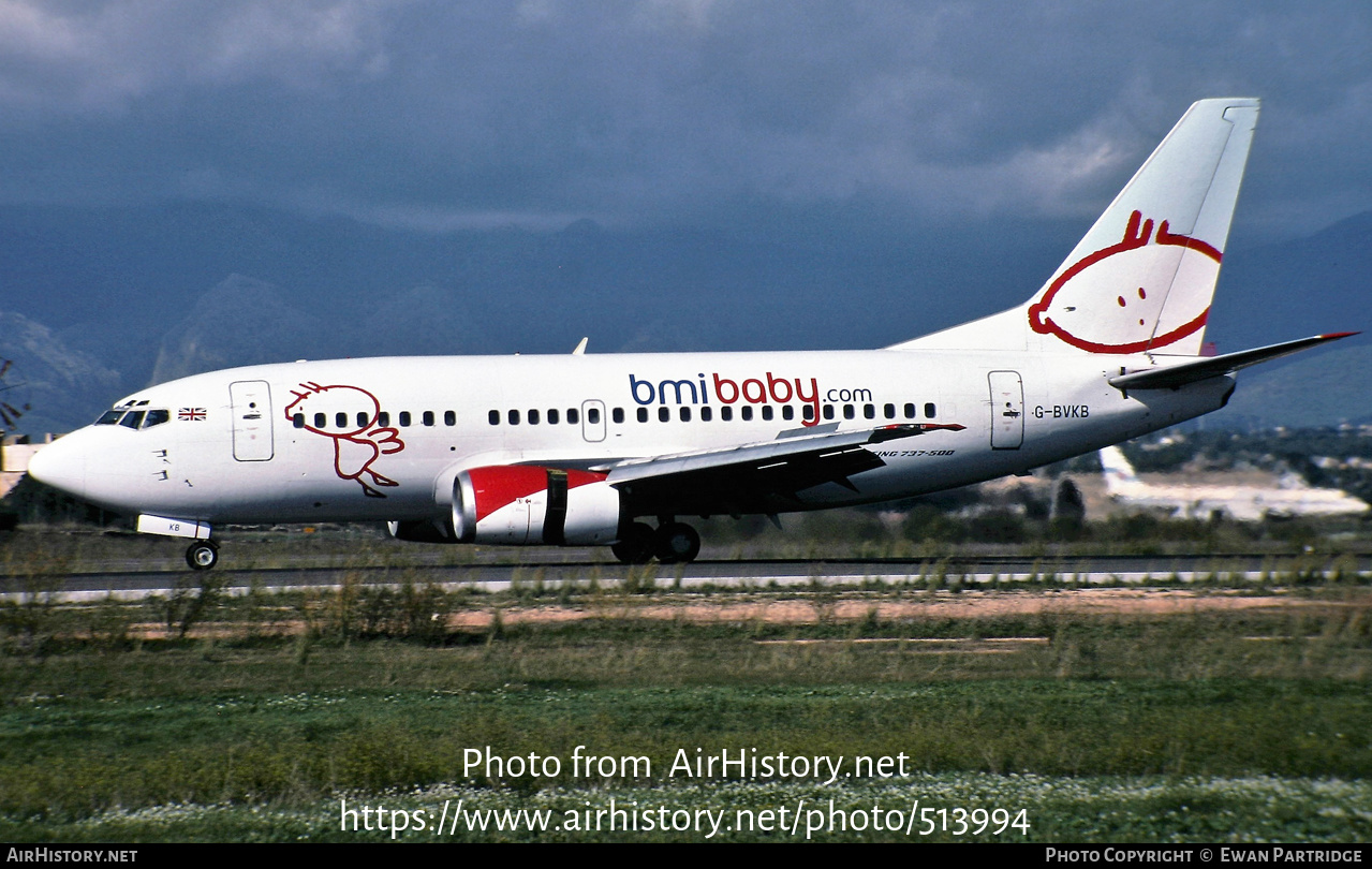 Aircraft Photo of G-BVKB | Boeing 737-59D | Bmibaby | AirHistory.net #513994