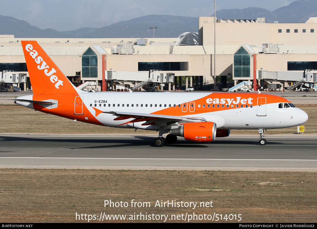 Aircraft Photo of G-EZBA | Airbus A319-111 | EasyJet | AirHistory.net #514015