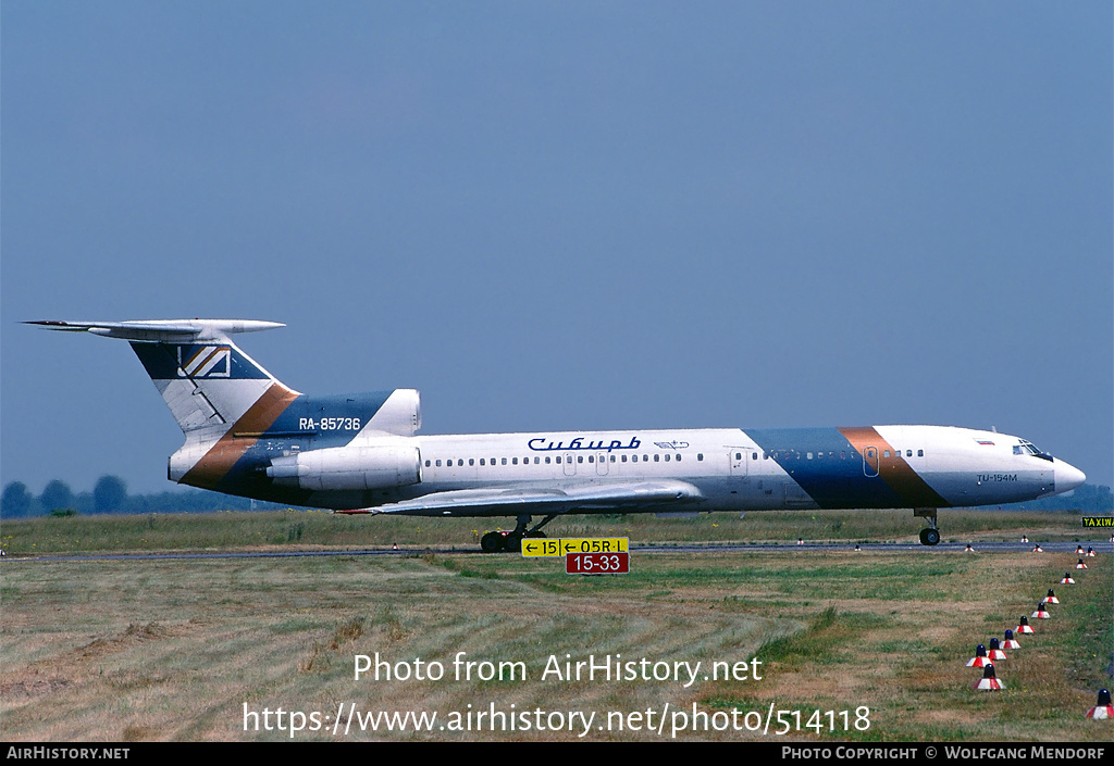 Aircraft Photo of RA-85736 | Tupolev Tu-154M | Sibir - Siberia Airlines | AirHistory.net #514118