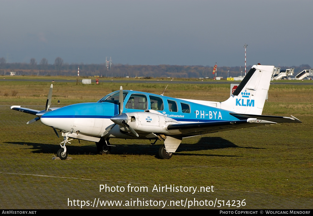 Aircraft Photo of PH-BYA | Beech 58 Baron | KLM Luchtvaartschool | AirHistory.net #514236