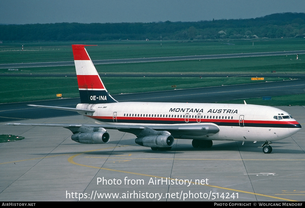 Aircraft Photo of OE-INA | Boeing 707-138B | Montana Austria | AirHistory.net #514241