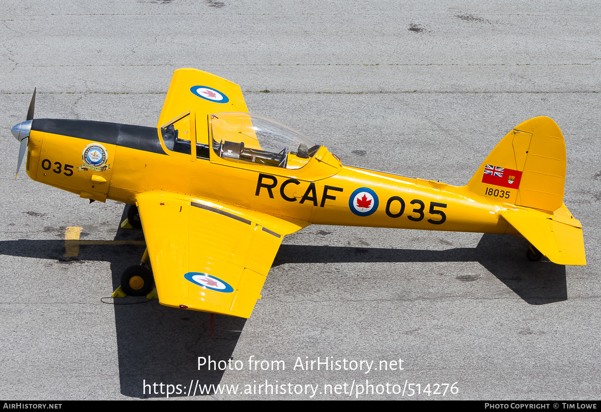 Aircraft Photo of C-FPOW / 18035 | De Havilland Canada DHC-1B-2-S5 Chipmunk Mk2 | Canadian Warplane Heritage | Canada - Air Force | AirHistory.net #514276