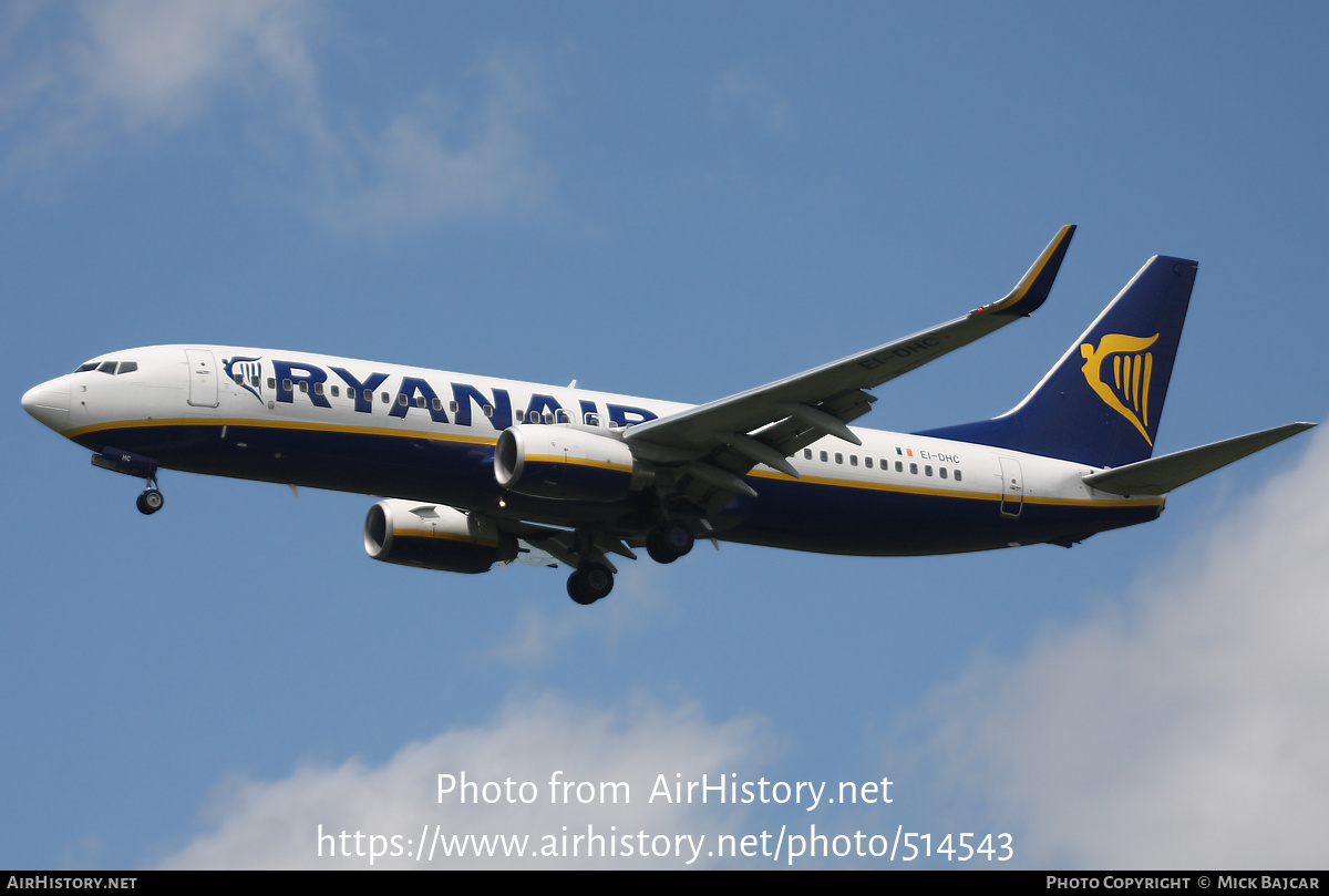 Aircraft Photo of EI-DHC | Boeing 737-8AS | Ryanair | AirHistory.net #514543