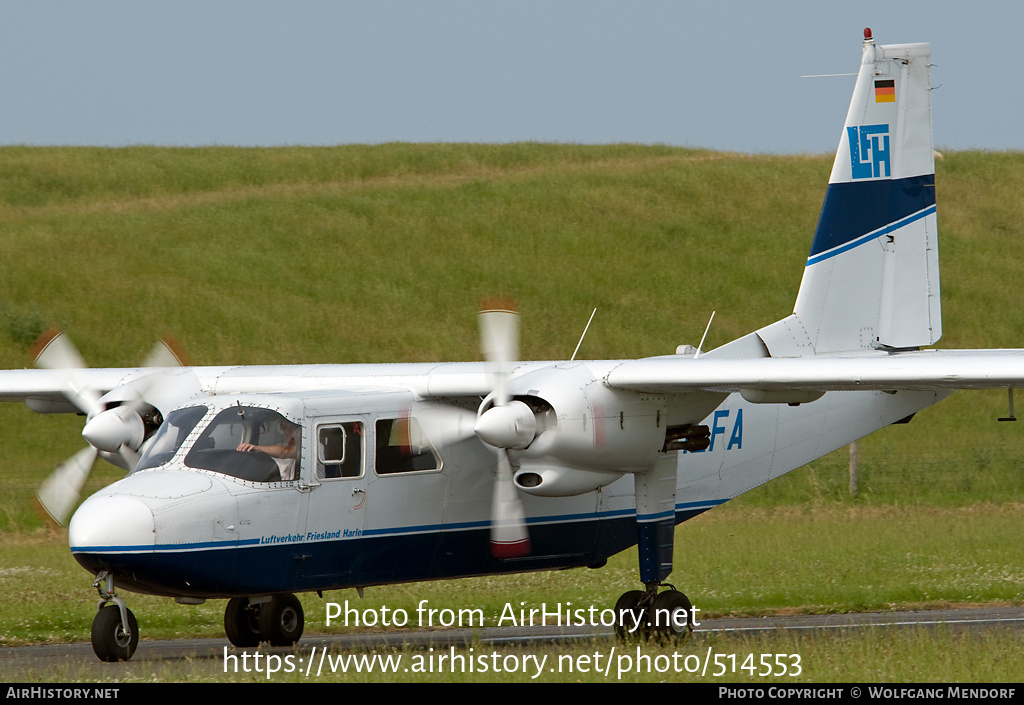 Aircraft Photo of D-ILFA | Pilatus Britten-Norman BN-2B-26 Islander | LFH - Luftverkehr Friesland Harle | AirHistory.net #514553