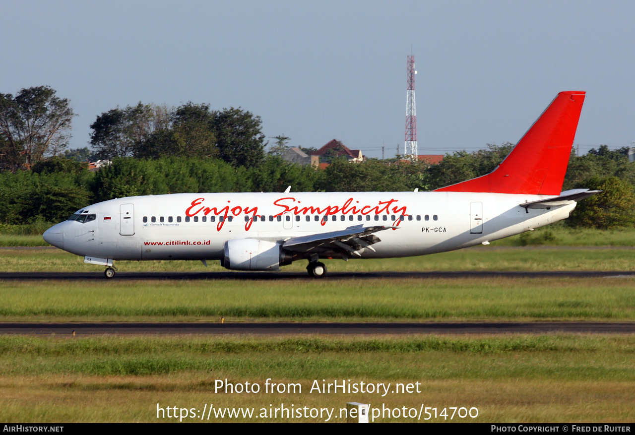 Aircraft Photo of PK-GCA | Boeing 737-3L9 | Citilink | AirHistory.net #514700