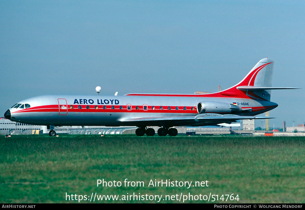 Aircraft Photo of D-ABAK | Sud SE-210 Caravelle 10B1R | Aero Lloyd | AirHistory.net #514764