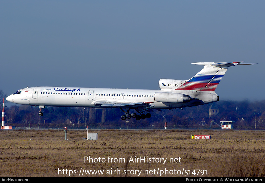 Aircraft Photo of RA-85615 | Tupolev Tu-154M | Sibir - Siberia Airlines | AirHistory.net #514791