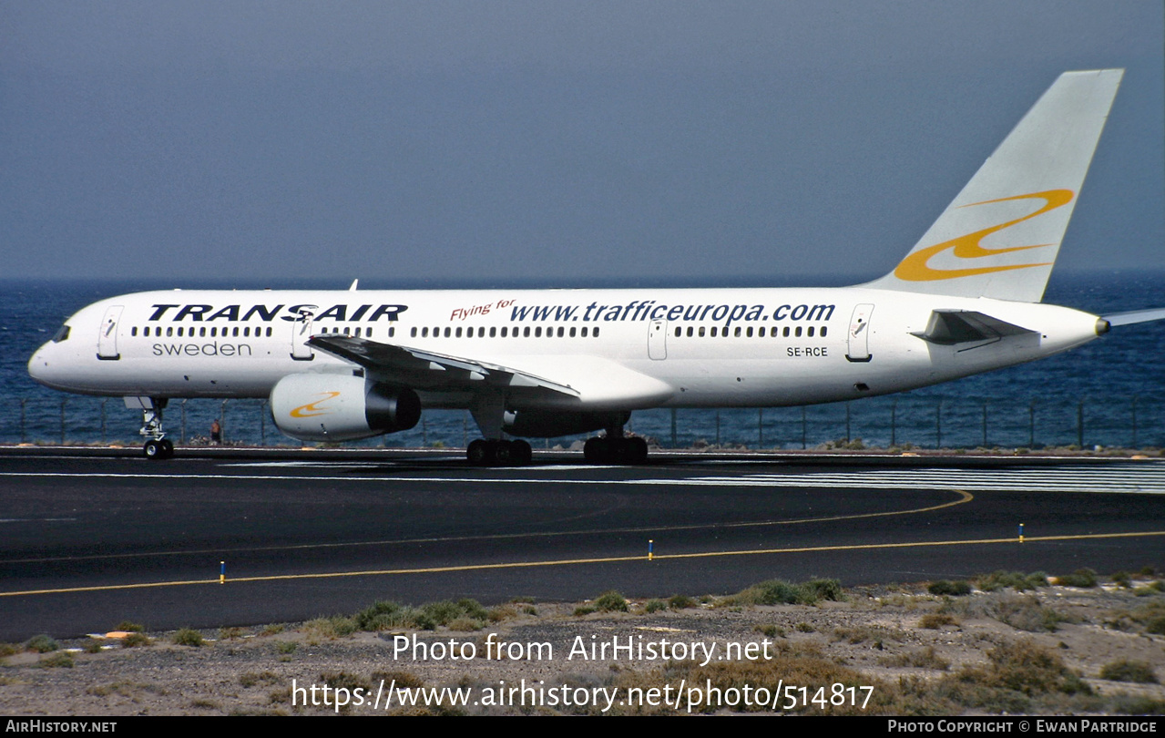 Aircraft Photo of SE-RCE | Boeing 757-2G5 | Transair Sweden | AirHistory.net #514817