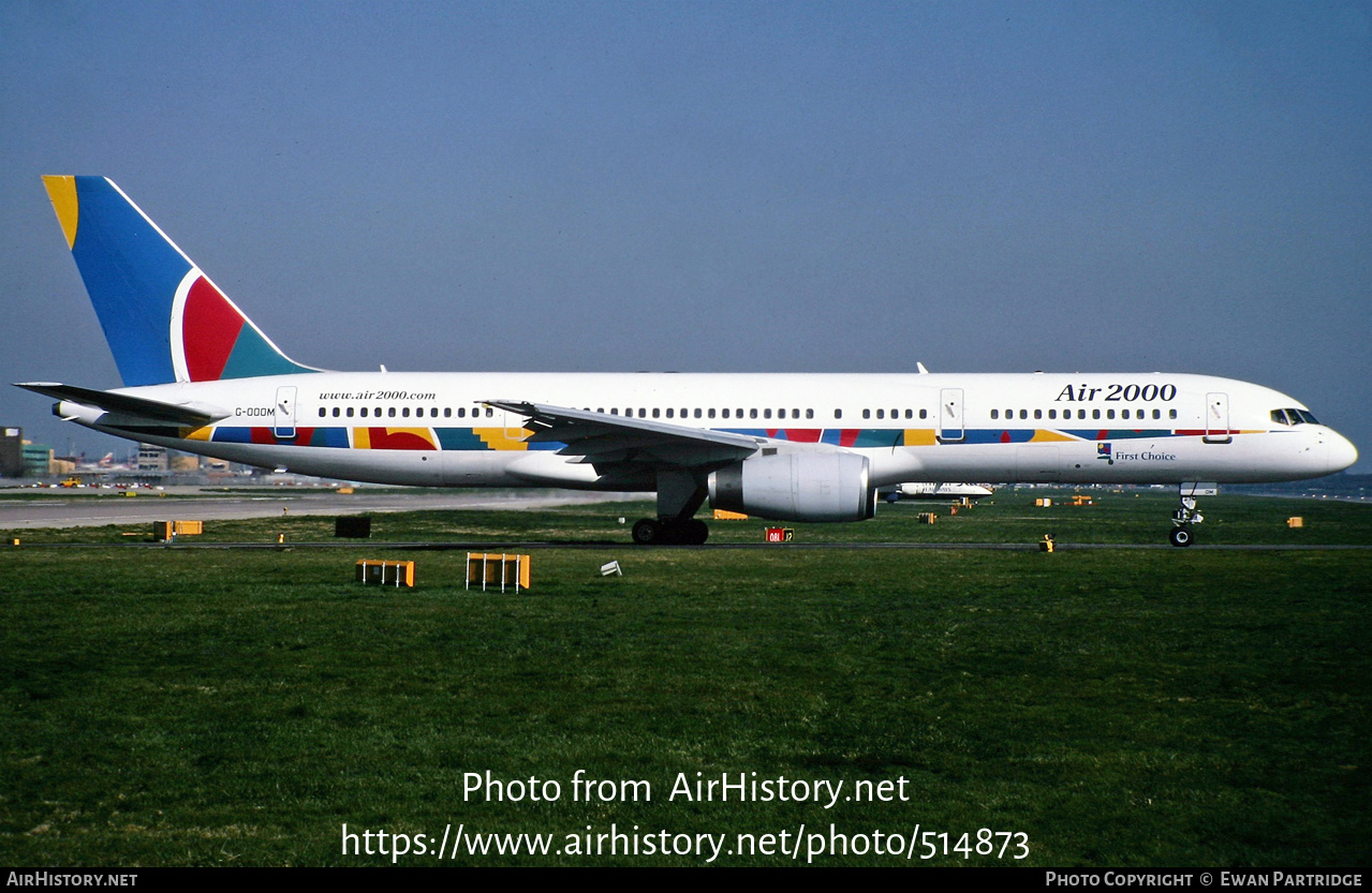 Aircraft Photo of G-OOOM | Boeing 757-225 | Air 2000 | AirHistory.net #514873