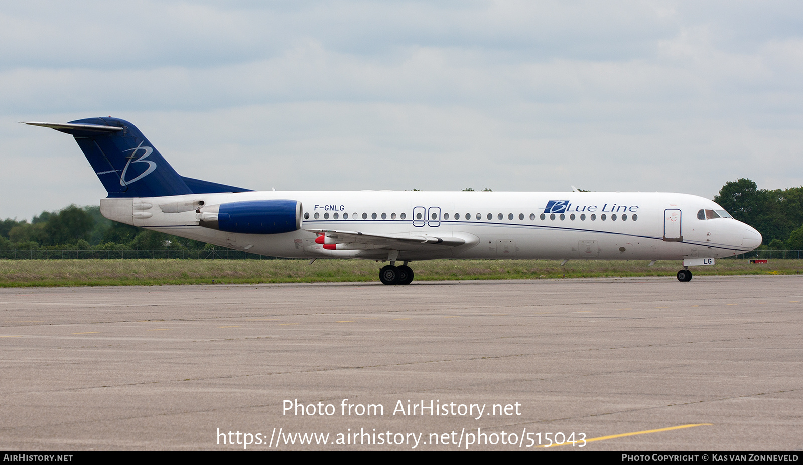 Aircraft Photo of F-GNLG | Fokker 100 (F28-0100) | Blue Line | AirHistory.net #515043