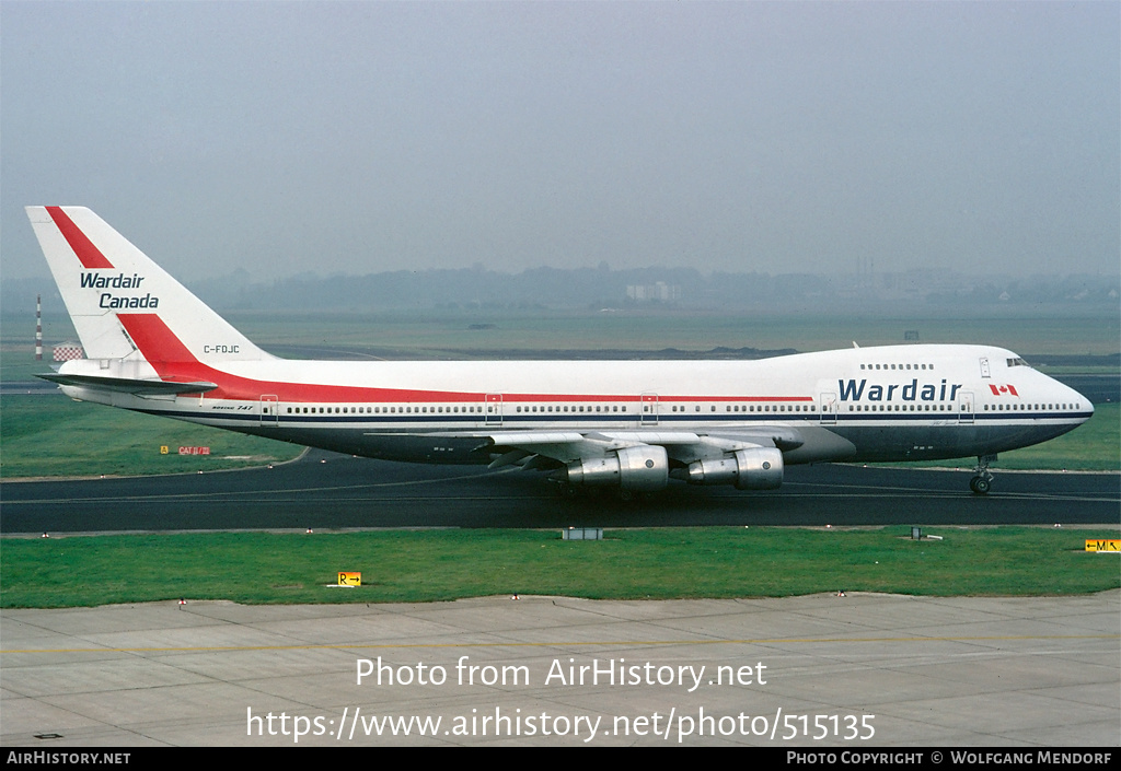 Aircraft Photo of C-FDJC | Boeing 747-1D1 | Wardair Canada | AirHistory.net #515135