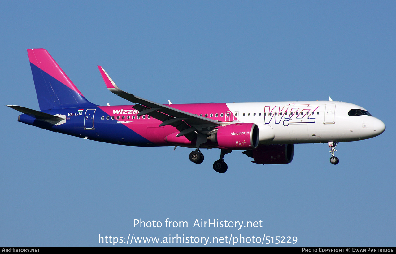 Aircraft Photo of HA-LJA | Airbus A320-271N | Wizz Air | AirHistory.net #515229