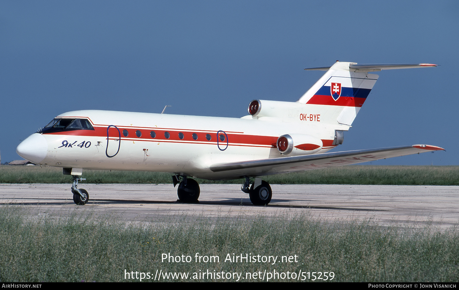 Aircraft Photo of OK-BYE | Yakovlev Yak-40 | Slovakia - Government | AirHistory.net #515259