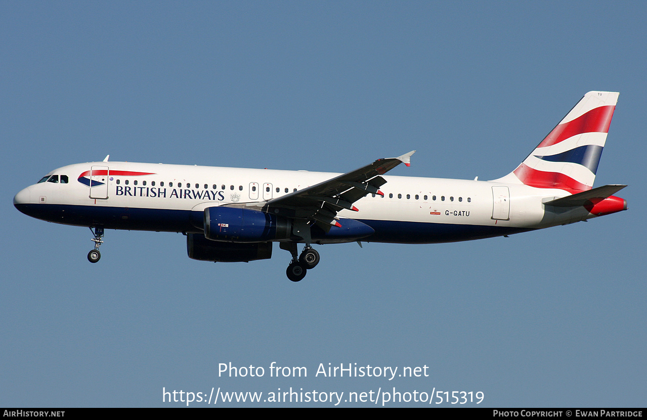 Aircraft Photo of G-GATU | Airbus A320-232 | British Airways | AirHistory.net #515319