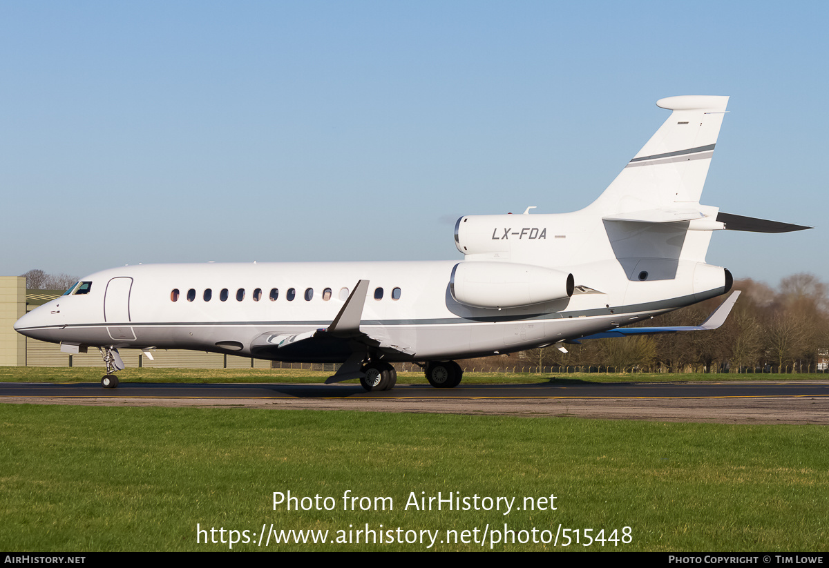 Aircraft Photo of LX-FDA | Dassault Falcon 7X | AirHistory.net #515448