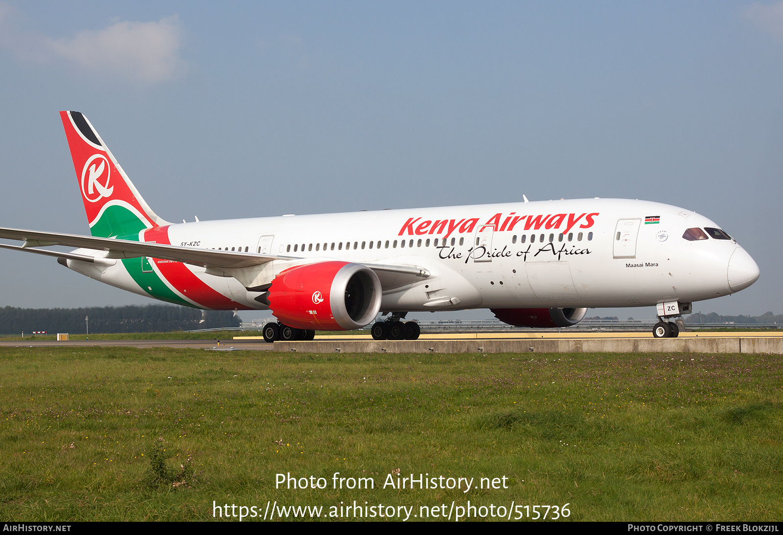 Aircraft Photo of 5Y-KZC | Boeing 787-8 Dreamliner | Kenya Airways | AirHistory.net #515736