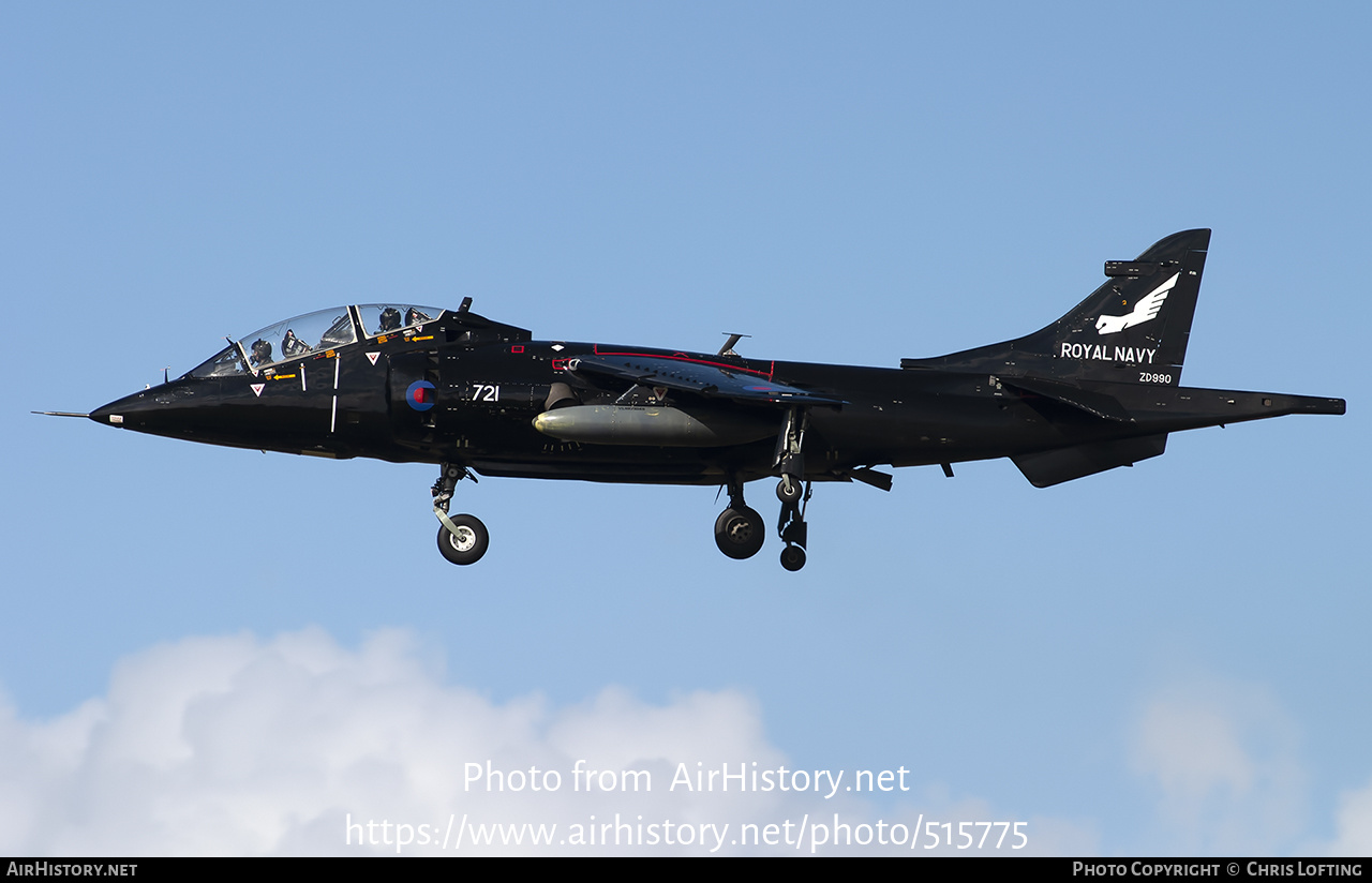 Aircraft Photo of ZD990 | Hawker Siddeley Harrier T8 | UK - Navy | AirHistory.net #515775