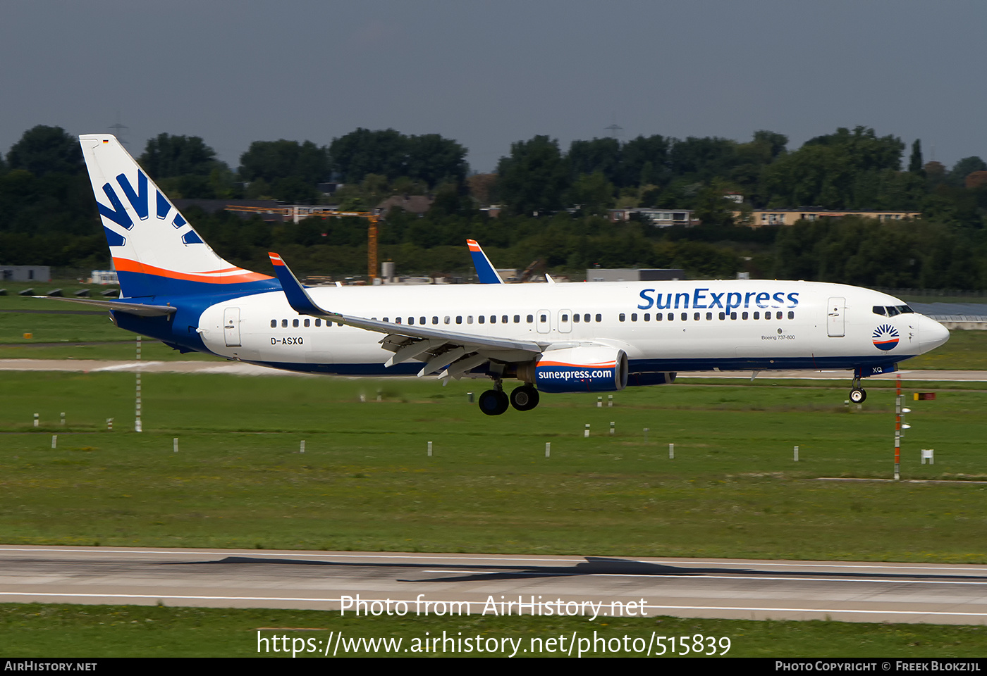 Aircraft Photo of D-ASXQ | Boeing 737-8FH | SunExpress | AirHistory.net #515839