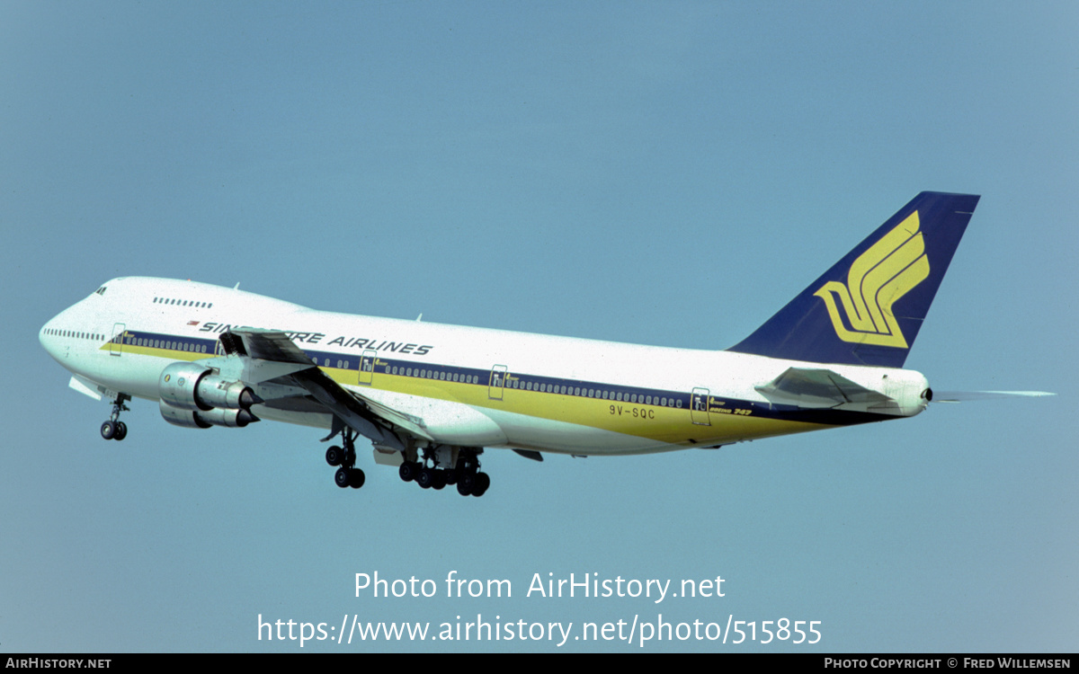 Aircraft Photo of 9V-SQC | Boeing 747-212B | Singapore Airlines | AirHistory.net #515855