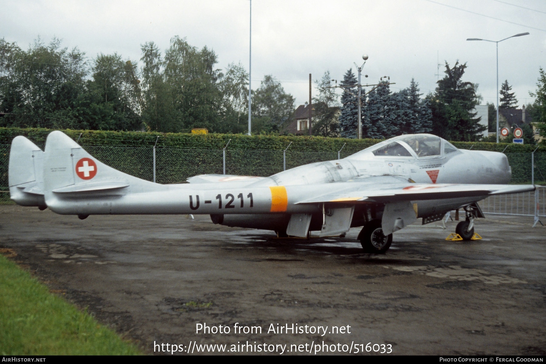 Aircraft Photo of U-1211 | De Havilland D.H. 115 Vampire T55 | Switzerland - Air Force | AirHistory.net #516033